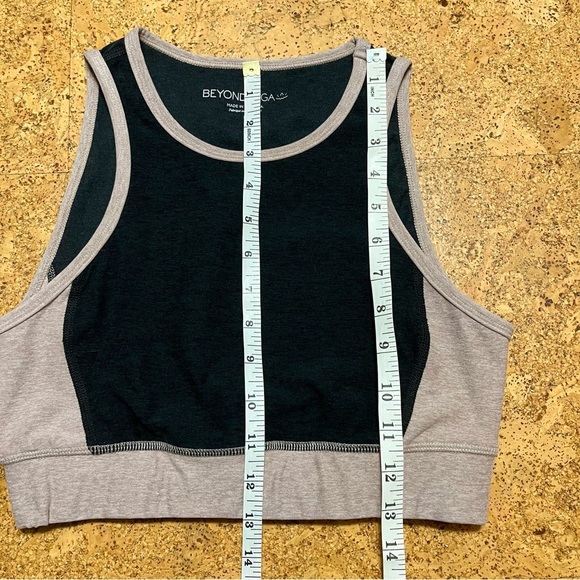 Beyond Yoga Space Dyed On Block Bra In Darkest Night Chai Colorblock Sz S - Picture 11 of 11
